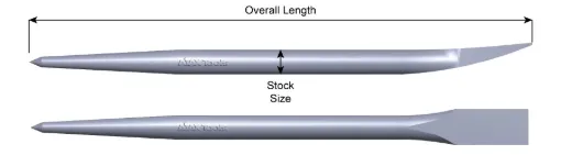 Ajax 9130-PL Pry Bar Plated Pry Bar, 30 in OAL
