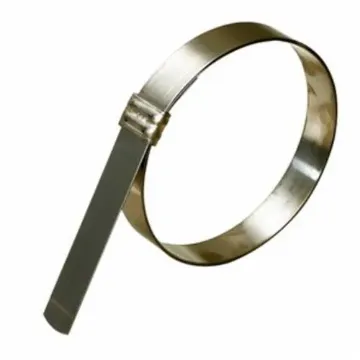 Band-It® JS2439 Junior® Buckle Locking Preformed Hose Clamp, 1 in Closed Dia x 0.025 in THK, 201 Stainless Steel, Domestic