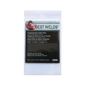 Best Welds® 932-107-13 Filter Plate, Shade 13 Lens, Green, Hardened Glass, 4-1/2 in W
