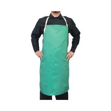 Best Welds® CA500 Bib Apron, 42 in L x 24 in W, Cotton Sateen, Visual Green, Strap Closure