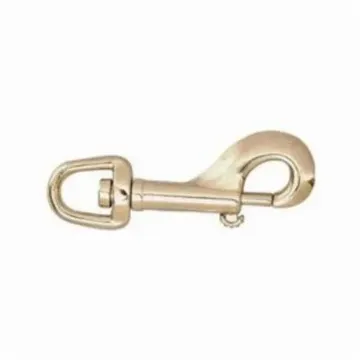 Campbell® T7615402 Round Swiveling Eye Bolt Snap, 5/8 in, 3-1/2 in OAL, 5/8 in ID Eye, 80 lb Load, Nickel Plated