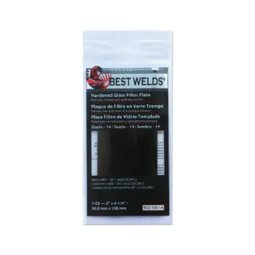 Best Welds® 93210514 Filter Plate, Shade 14 Lens, Green, Hardened Glass, 2 in W