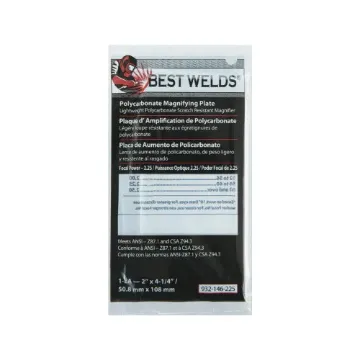 Best Welds® 932146225 Rectangular Magnifier Plate, Clear, Polycarbonate, 2 in W