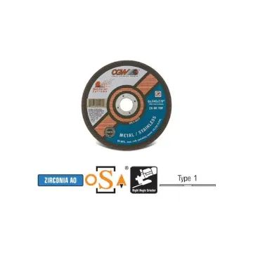 CGW® Quickie Cut™Extreme 45226 Straight Cut-Off Wheel, 5 in Dia x 0.045 in THK, 7/8 in Center Hole, 60 Grit, Zirconia Alumina Abrasive