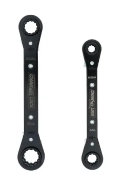 Channellock® 841S Ratcheting Wrench Set, 2 Pieces, Steel, Electronic Coated