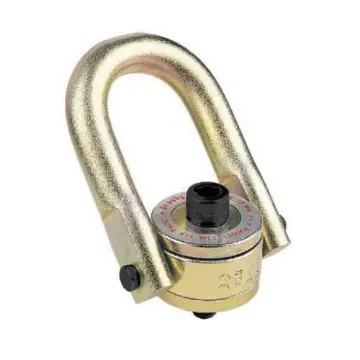 Crosby® 1016635 HR-125M Swivel Hoist Ring, 1900 kg at 5:1 Design Factor Load, 180 deg Pivot, 360 deg Swivel, 17.5 mm Bail, M16x2 Thread
