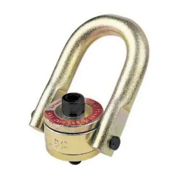 Crosby® 1016986 HR-125 Swivel Hoist Ring, 24000 lb Load, 180 deg Pivot, 360 deg Swivel, 1-3/4 in Bail, 1-1/2-6 UNC Thread