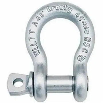 Crosby® 1017604 Anchor Shackle, 15 ton Load, 1-1/8 in, 1-1/4 in Dia Screw Pin, Hot Dipped Galvanized