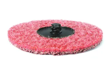 United Abrasives-SAIT Sait-Lok-R  77315 Non-Woven Abrasive Disc, 3 in Dia, Very Fine Grade, Aluminum Oxide Abrasive, Screw Threaded Hub Attachment