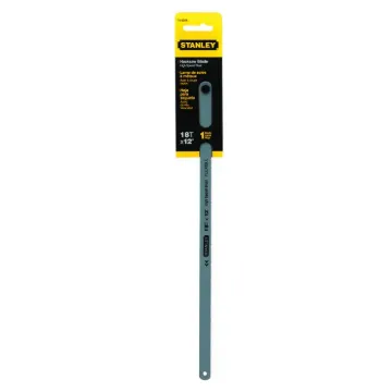 Stanley  15-828A Flexible Hacksaw Blade, 1/2 in W x 12 in L Blade, HSS Cutting Edge, 18 TPI, HSS Blade