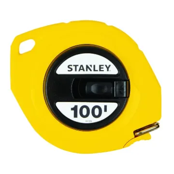 Stanley  34-106 Long Tape Rule, 100 ft L x 3/8 in W Blade, Steel Blade, 1/8ths Graduation