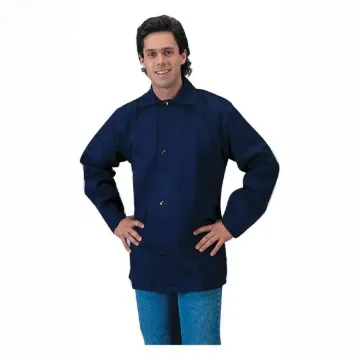 Tillman  6230B2X Light Duty Welding Jacket, 2XL, Westex  FR7A  Cotton, Navy Blue, Resists: Flame