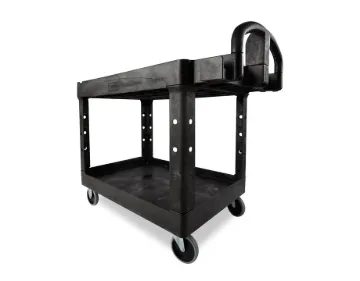 Rubbermaid  FG452088BLA Heavy-Duty Utility Cart, 40.157 in OAL x 33.071 in OAW x 15.039 in OAH, 500 lb Load, Black