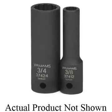 Williams  Tools@Height  37440 SUPERTORQUE  Socket, Imperial, 1/2 in Square Drive, 1-1/4 in Deep Socket, 12 Points