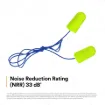 E-A-Rsoft™ 7100006342 311-1251 Ear Plug, 33 dB Noise Reduction, Tapered Shape, Corded Design